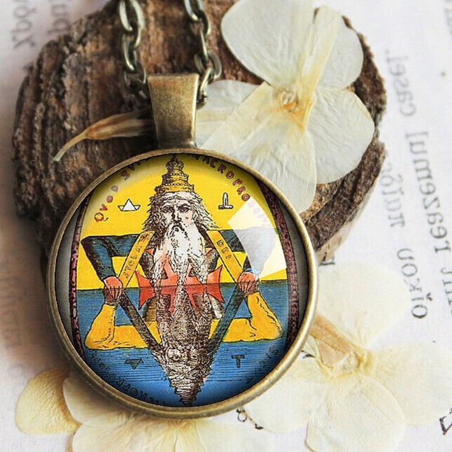 As above so below pendant, Solomon seal by Eliphas Levi Occult