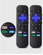 2 pack Universal Remote Control Replacement for All Roku TVs: ROKU TVs ONLY!
