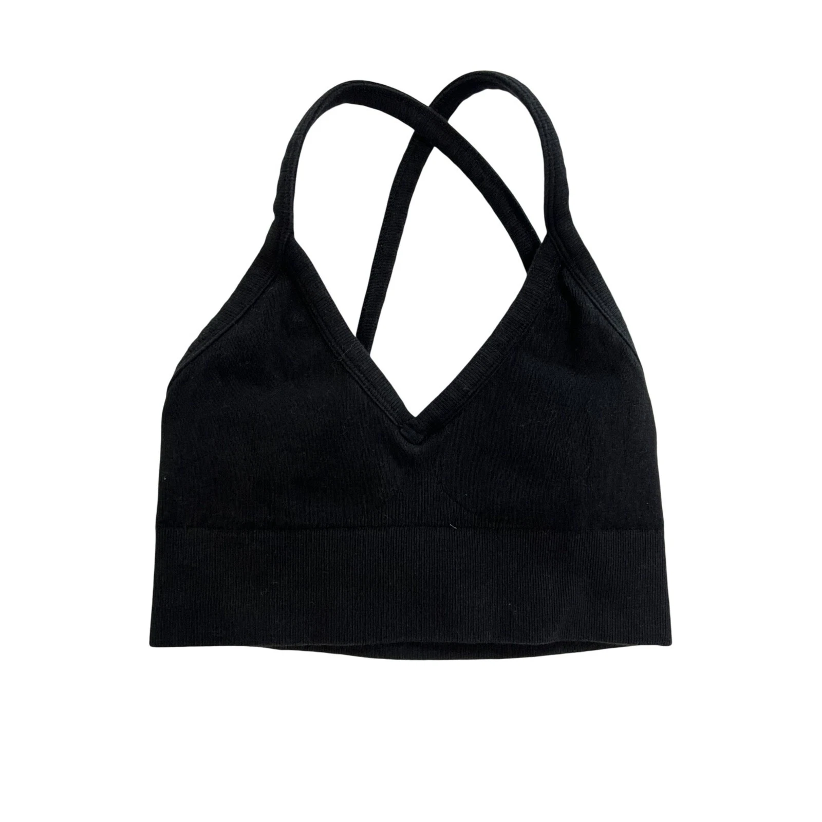 alo-yoga seamless ribbed low back tank-bra