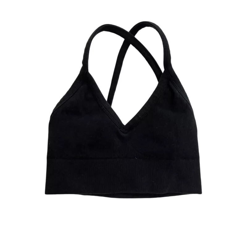 alo-yoga seamless ribbed low back tank-bra