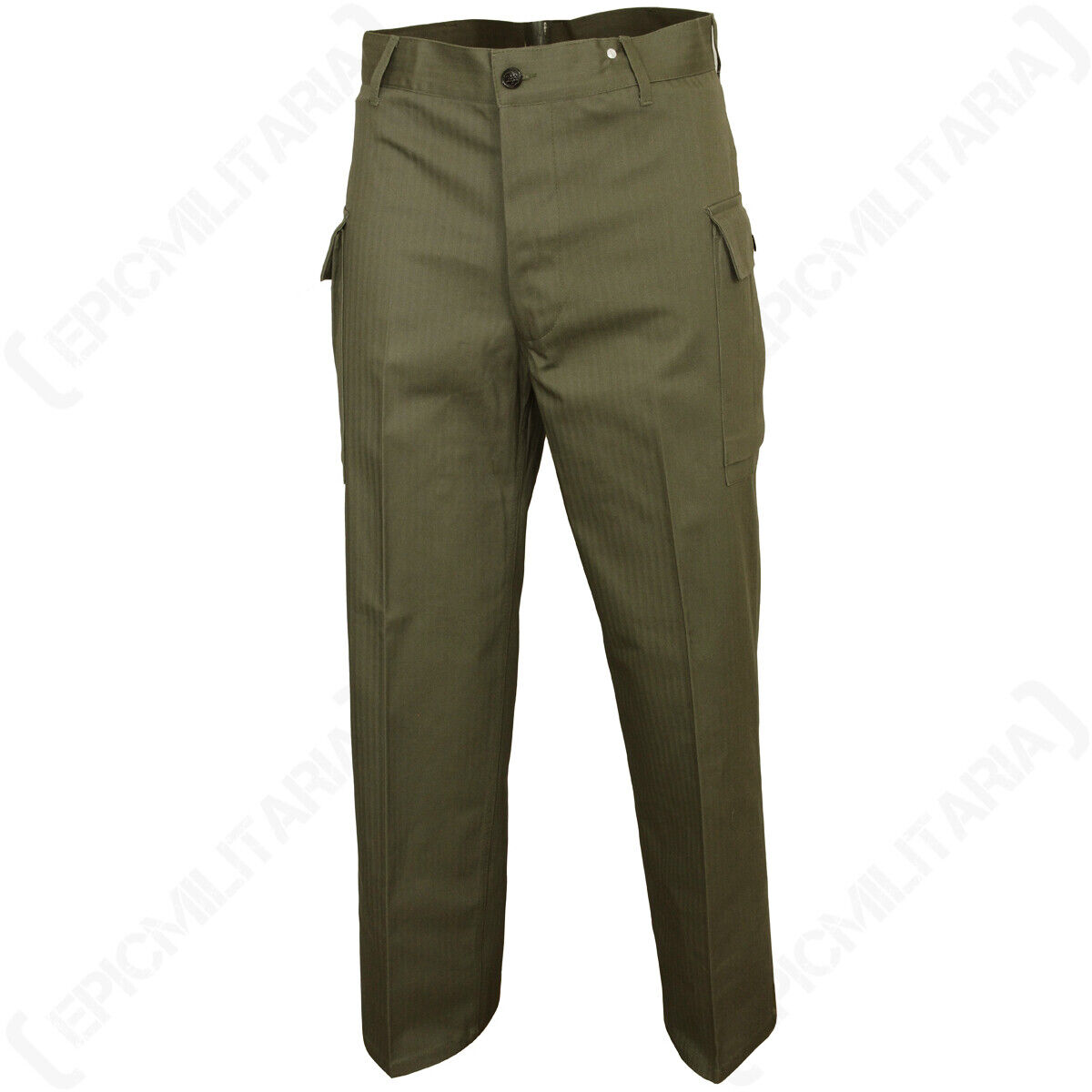 WW2 US Army HBT OD7 Trousers - Reproduction American Olive WW2 US Army HBT OD7 Trousers - Reproduction American Olive