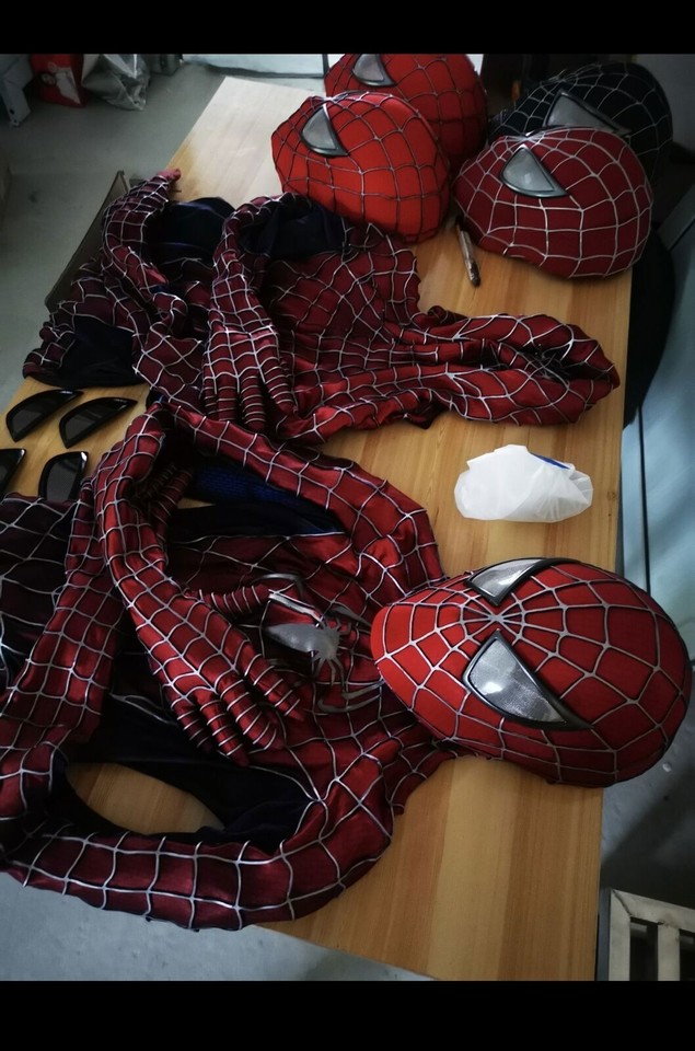 Original Toby Spiderman Costume Polyester 3D Stereo Coating Line Suit ...