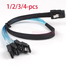 X1-X4 Mini SAS to 4-SATA SFF-8087 Multi-Lane Forward Breakout Internal Cable 1M