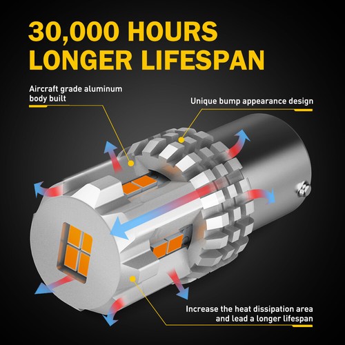 Watermelon LED Bulb for Glass Lens Lights 1156 1 One Wire Style Super Bright New - Picture 3 of 12