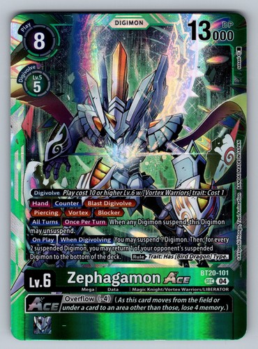Zephagamon ACE [Textured Foil] #BT20-101 Digimon Special Booster 2.5 card price