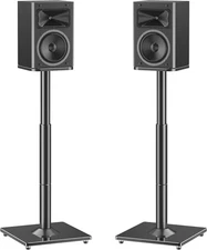 MOUNTUP Universal Speaker Stands Pair 28.3" to 37.4" Height Adjustable Floor Spe