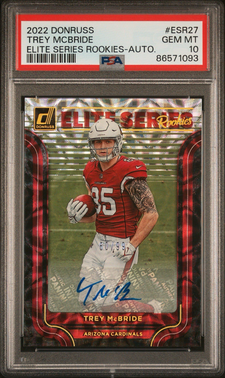 Trey McBride Panini Donruss Elite Series Rookies #ESR27 Autograph