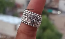 925 Sterling Silver Stacking Rings Set: Boho Dotted Pattern, Thin  Thi All Size