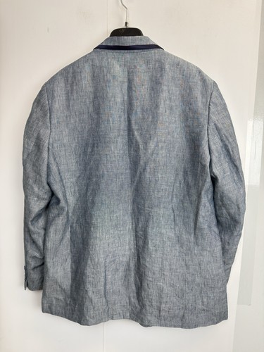 INC International Concepts Slim Fit Linen Blend Blue Suit Blazer Sport Coat XXL - Picture 8 of 8