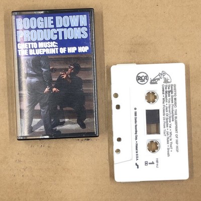 BOOGIE DOWN PRODUCTIONS Cassette Tape Hip Hop GHETTO MUSIC THE BLUEPRINT KRS ONE