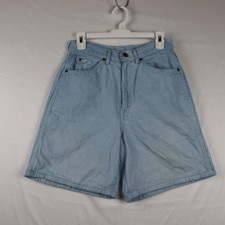 Vintage Chic Shorts Womens 10 Light Blue High Rise Jean Denim Casual 90s Y2K