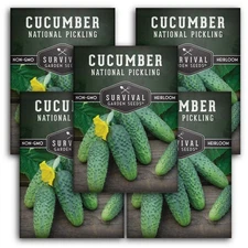 National Pickling Cucumber Seeds for Planting | Heirloom Non-GMO Variety for ...