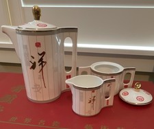 Bone China Tea Set Boxed Teapot Creamer Sugar 6 Cups Saucers