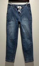 JUDY BLUE HIGH RISE DRAWSTRING JOGGER STYLE STRETCH JEANS SIZE 5/27