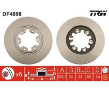 2 St. Bremsscheibe TRW DF4898 für Ford Ranger Mazda B-Serie