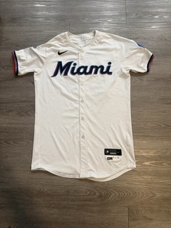 Jacob Amaya 2024 Miami Marlins Game Used Team Issued Jersey Nike Authentic COA