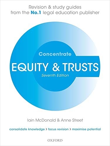 Equity & Trusts Concentrate: Law Revision and Study Guide by Street, Anne Book - Picture 1 of 2