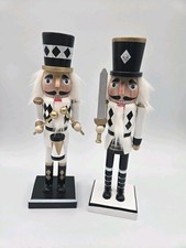 Kurt Adler Harlequin Black White Christmas Wo...