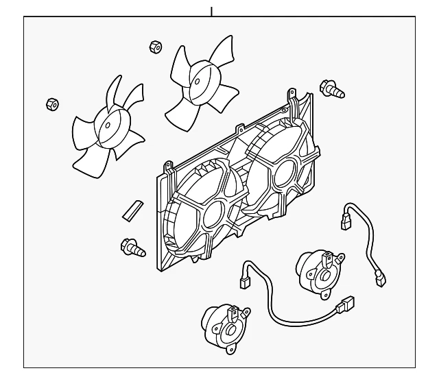 Nissan 350Z 2003-2007 genuino - Conjunto de ventilador 21481-CF40B Foto 2 de 3