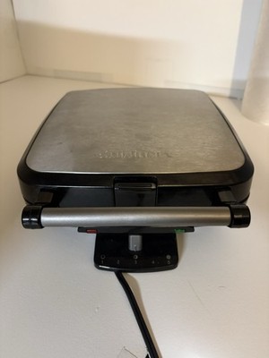 Cuisinart WAF-100 Black 4-slice Waffle Iron Maker Nonstick 5 Settings