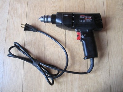 Sears Craftsman 3/8 inch Electric Drill w/ Carrying Case # 315.101431 - WORKS