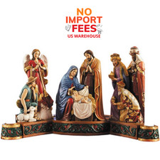 Nativity Advent Candleholder Michael Adams Design Christmas Holiday Decor