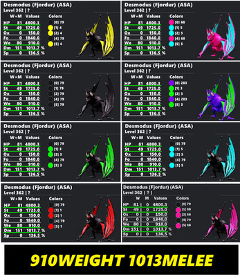  ARK Survival Ascended TOP WEIGHT / MELEE COMBO Desmodus Klone PvE PC/XBOX/PS