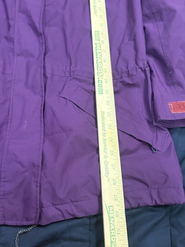 Vintage Eddie Bauer Purple Windbreaker Jacket Hood Nylon Lg - Picture 3 of 5