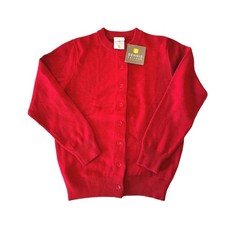 Dennis Uniform Red Cardigan Sweater Youth Large School Uniform NWT