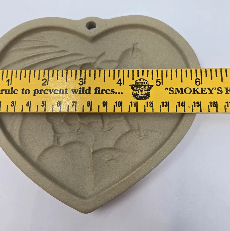 1995 Pampered Chef Cookie Mold Heart Of Plenty Cornucopia Holiday Baking Stonewa - Image 3 of 4