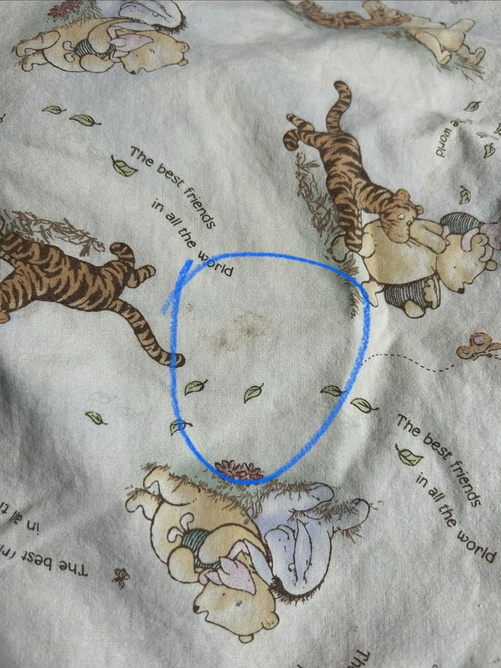 Juego de sábanas ajustables vintage para cuna de bebé Winnie The Pooh Foto 4 de 4