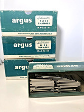 Argus Automatic Slide Changer Magazines 3 Hold 36 Slides Plus Box of Parts VTG