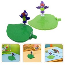 2pcs Bird Perch Platform For Parrots, Leaf Design Plastic Standing Branch, Play