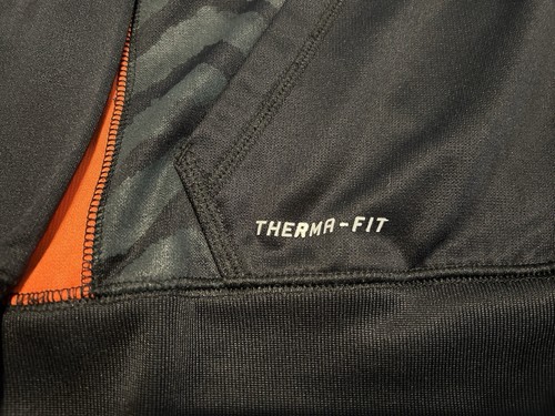 NIKE Youth Boys Medium Pullover Hoodie Therma-Fit Black Orange - Picture 4 of 7