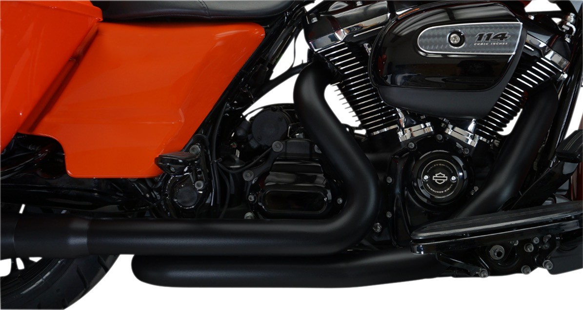 KHROME WERKS 200920 Aggressor 2-into-2 Crossover Headers - Black