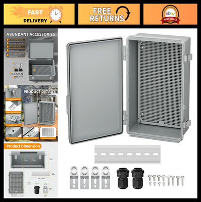 Waterproof Outdoor Electrical Box - 11.4x7.5x5.5 Weatherproof NEMA 4 Plastic Enc