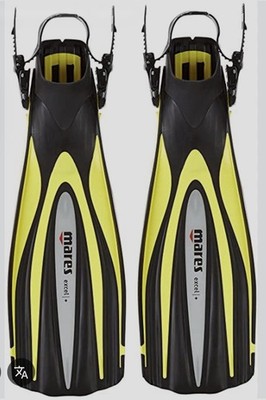 Mares Flossen Geräteflossen Excel+ Gelb mit Flex Fersenband