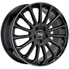 CERCHIO IN LEGA MSW MSW 30 PER MG ZS EV 7,5X19 5X112 GLOSS BLACK+DIAMOND LIP FUD