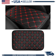 Car Center Console Cushion Pad Anti-scratch Pu Leather Armrest Proteccolor Red