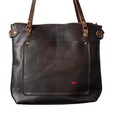 Handmade Classic Leather Tote Bag Small Black Purse Leather Shoulder Bag