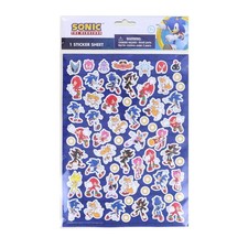 Sonic Raised Sticker Sheet In Poly Bag With A Header Card In Count... ACC NEW