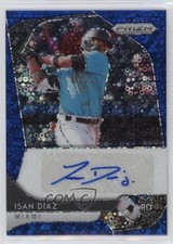 2020 Panini Prizm Rookie Quick Pitch Blue Donut Circle 16/50 Isan Diaz Auto 1u6