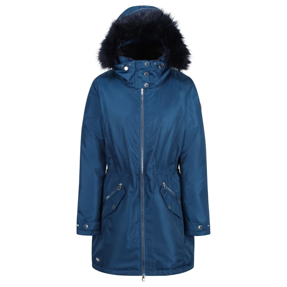 Waterproof Jacket Rain Coat Womens Padded Regatta Hooded Winter Ski Top Lexia — 第 4/4 张图片