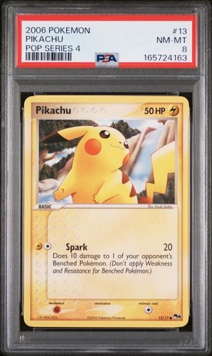 PIKACHU POP Series 4 #13 PSA 8 Pokemon