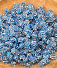 800 PCS BLUE TUBE GLASS BEADS JEWELRY CRAFT MAKING LOOSE BEADS