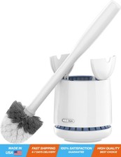 Toilet Bowl Brush and Holder, Premium Quality, with Solid Handle and Durable...