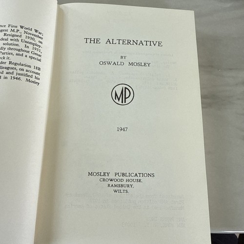 The Alternative by Oswald Mosely Reprint 1972 Hardcover exlibrary - Picture 2 of 3