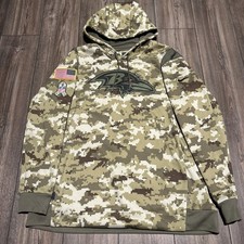 Baltimore Ravens Nike Salute To Service Camo Pullover Hoodie Men  s XL Patch
