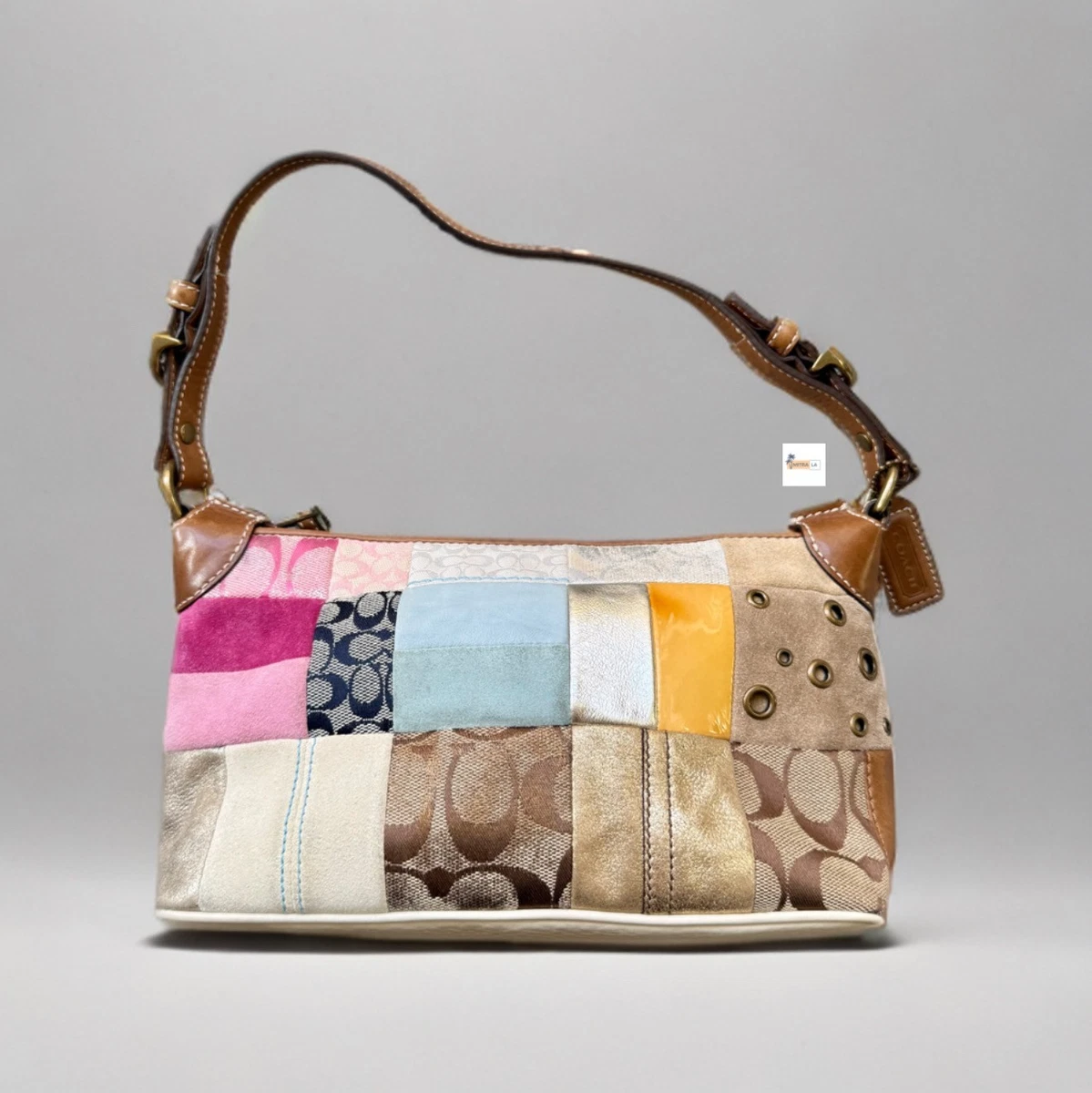 Coach Patchwork Denim Exterior Shoulder Bags Bags & Handbags for