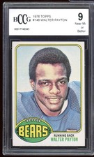 1976 Topps #148 Walter Payton Rookie Card BGS BCCG 9 Near Mint+. rookie card picture